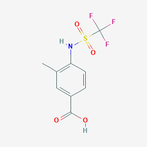 molecular formula C9H8F3NO4S B1523154 3-Methyl-4-trifluoromethanesulfonamidobenzoic acid CAS No. 1094630-91-7