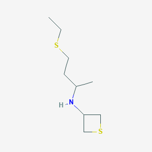 molecular formula C9H19NS2 B15231581 N-(4-(Ethylthio)butan-2-yl)thietan-3-amine 