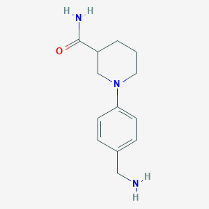 molecular formula C13H19N3O B1523160 1-[4-(氨基甲基)苯基]哌啶-3-甲酰胺 CAS No. 1019625-49-0