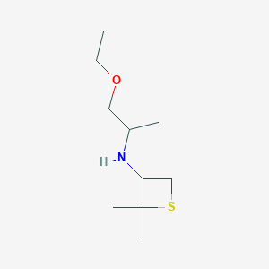 molecular formula C10H21NOS B15231608 N-(1-Ethoxypropan-2-yl)-2,2-dimethylthietan-3-amine 