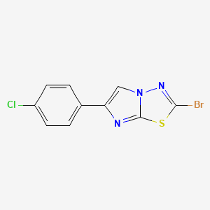 molecular formula C10H5BrClN3S B1523162 2-Bromo-6-(4-chlorophenyl)imidazo[2,1-b][1,3,4]thiadiazole CAS No. 1094279-94-3