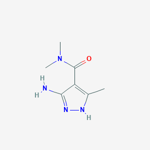 molecular formula C7H12N4O B1523163 5-amino-N,N,3-trimethyl-1H-pyrazole-4-carboxamide CAS No. 1187861-76-2