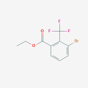 molecular formula C10H8BrF3O2 B15231654 Ethyl 3-bromo-2-(trifluoromethyl)benzoate 