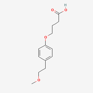 molecular formula C13H18O4 B1523167 4-[4-(2-甲氧基乙基)苯氧基]丁酸 CAS No. 1094693-27-2