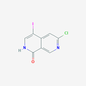 molecular formula C8H4ClIN2O B15231682 6-Chloro-4-iodo-2,7-naphthyridin-1(2H)-one 