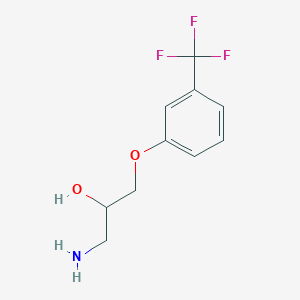 molecular formula C10H12F3NO2 B1523170 1-Amino-3-[3-(trifluoromethyl)phenoxy]propan-2-ol CAS No. 4698-90-2