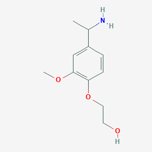2-[4-(1-Aminoethyl)-2-methoxyphenoxy]ethan-1-ol