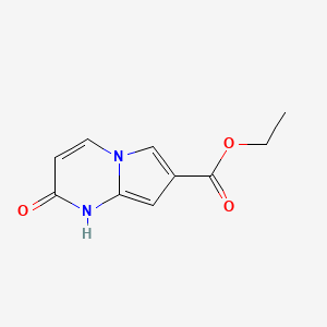 molecular formula C10H10N2O3 B15231918 Ethyl 2-oxo-1,2-dihydropyrrolo[1,2-a]pyrimidine-7-carboxylate 