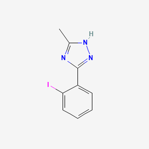 molecular formula C9H8IN3 B1523196 5-(2-iodophenyl)-3-methyl-1H-1,2,4-triazole CAS No. 1094483-64-3