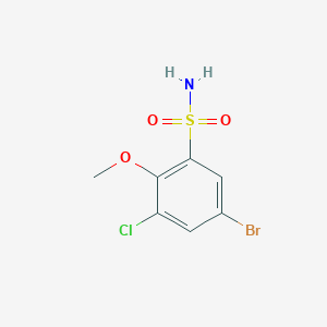 5-Bromo-3-chloro-2-methoxybenzene-1-sulfonamide
