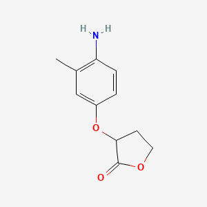 molecular formula C11H13NO3 B1523200 3-(4-Amino-3-methylphenoxy)oxolan-2-one CAS No. 1019352-80-7