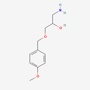 molecular formula C11H17NO3 B1523202 1-Amino-3-[(4-methoxyphenyl)methoxy]propan-2-ol CAS No. 1020995-56-5