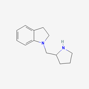 molecular formula C13H18N2 B1523203 1-(pyrrolidin-2-ylmethyl)-2,3-dihydro-1H-indole CAS No. 1021015-62-2