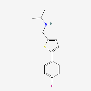 molecular formula C14H16FNS B1523205 {[5-(4-Fluorophenyl)thiophen-2-yl]methyl}(propan-2-yl)amine CAS No. 1095140-49-0