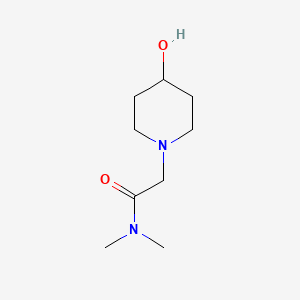 molecular formula C9H18N2O2 B1523207 2-(4-hydroxypiperidin-1-yl)-N,N-dimethylacetamide CAS No. 1152845-38-9