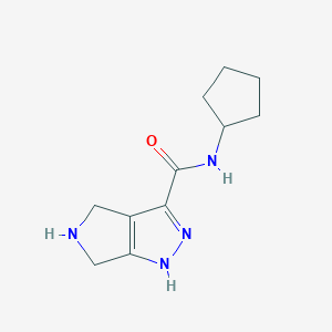 molecular formula C11H16N4O B15232081 N-Cyclopentyl-2,4,5,6-tetrahydropyrrolo[3,4-c]pyrazole-3-carboxamide 