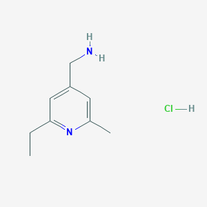 molecular formula C9H15ClN2 B15232089 (2-Ethyl-6-methylpyridin-4-YL)methanamine hcl 