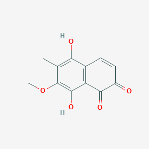 molecular formula C12H10O5 B152321 5,8-Dihydroxy-7-methoxy-6-methylnaphthalene-1,2-dione CAS No. 915764-62-4