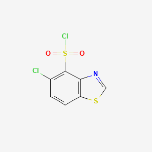 molecular formula C7H3Cl2NO2S2 B1523213 5-Chloro-1,3-benzothiazole-4-sulfonyl chloride CAS No. 1094671-88-1