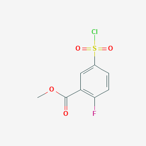 molecular formula C8H6ClFO4S B1523214 Methyl 5-(chlorosulfonyl)-2-fluorobenzoate CAS No. 1094460-86-2
