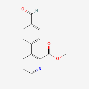molecular formula C14H11NO3 B15232147 Methyl 3-(4-formylphenyl)pyridine-2-carboxylate CAS No. 920510-95-8