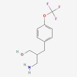 molecular formula C11H14F3NO2 B1523215 3-氨基-2-{[4-(三氟甲氧基)苯基]甲基}丙醇 CAS No. 1019119-11-9