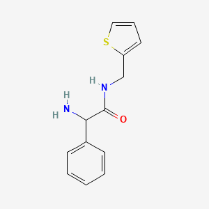 molecular formula C13H14N2OS B1523217 2-amino-2-phenyl-N-(thiophen-2-ylmethyl)acetamide CAS No. 1218009-07-4