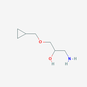 molecular formula C7H15NO2 B1523218 1-氨基-3-(环丙基甲氧基)丙醇 CAS No. 1019546-35-0