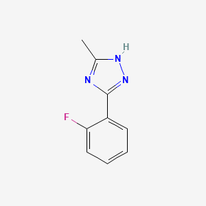 molecular formula C9H8FN3 B1523220 3-(2-fluorophenyl)-5-methyl-4H-1,2,4-triazole CAS No. 1094563-94-6