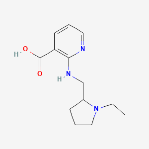 molecular formula C13H19N3O2 B1523225 2-{[(1-Ethylpyrrolidin-2-yl)methyl]amino}pyridine-3-carboxylic acid CAS No. 1019452-29-9