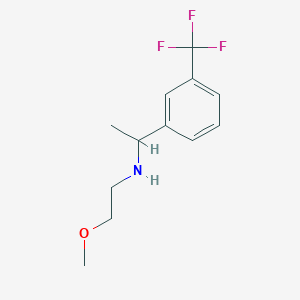 molecular formula C12H16F3NO B1523226 (2-Methoxyethyl)({1-[3-(trifluoromethyl)phenyl]ethyl})amine CAS No. 1019598-73-2