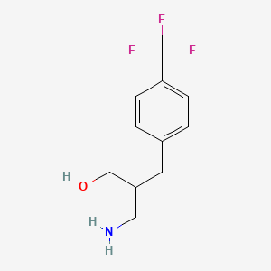 molecular formula C11H14F3NO B1523228 3-Amino-2-{[4-(trifluoromethyl)phenyl]methyl}propan-1-ol CAS No. 1019110-79-2