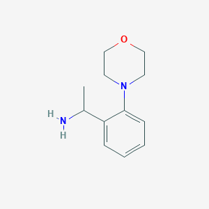 molecular formula C12H18N2O B1523229 1-[2-(Morpholin-4-yl)phenyl]ethan-1-amine CAS No. 874993-79-0