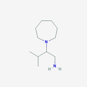 molecular formula C11H24N2 B1523233 2-(Azepan-1-yl)-3-methylbutan-1-amine CAS No. 929343-30-6