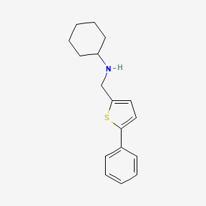 molecular formula C17H21NS B1523236 N-[(5-苯硫吩-2-基)甲基]环己胺 CAS No. 1152881-01-0