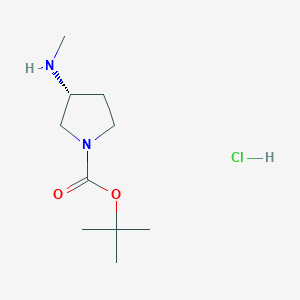 molecular formula C10H21ClN2O2 B1523246 (R)-1-Boc-3-(Methylamino)pyrrolidine hydrochloride CAS No. 1004538-35-5