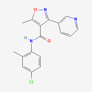 N-(4-chloro-2-methylphenyl)-5-methyl-3-(pyridin-3-yl)-1,2-oxazole-4-carboxamide
