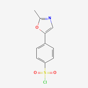 molecular formula C10H8ClNO3S B1523249 4-(2-Methyl-1,3-oxazol-5-yl)benzenesulfonyl chloride CAS No. 293306-72-6