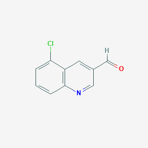 molecular formula C10H6ClNO B15232545 5-Chloroquinoline-3-carbaldehyde 