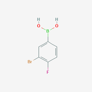 molecular formula C6H5BBrFO2 B1523258 (3-Bromo-4-fluorophenyl)boronic acid CAS No. 1092533-91-9