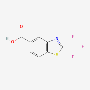 molecular formula C9H4F3NO2S B15232585 2-(Trifluoromethyl)benzo[d]thiazole-5-carboxylic acid 