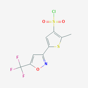 2-Methyl-5-[5-(trifluoromethyl)-3-isoxazolyl]-3-thiophenesulfonyl chloride