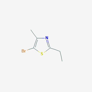 molecular formula C6H8BrNS B1523263 5-Bromo-2-ethyl-4-methylthiazole CAS No. 863190-90-3
