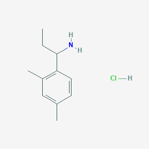 molecular formula C11H18ClN B1523264 1-(2,4-Dimethylphenyl)propan-1-amine hydrochloride CAS No. 1268982-48-4