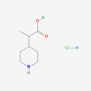 molecular formula C8H16ClNO2 B1523268 2-(Piperidin-4-yl)propanoic acid hydrochloride CAS No. 1269379-23-8