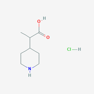 molecular formula C8H16ClNO2 B1523268 2-Piperidin-4-ylpropanoic acid hydrochloride CAS No. 1269379-23-8