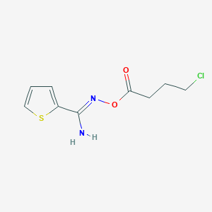 molecular formula C9H11ClN2O2S B1523270 [氨基（噻吩-2-基）亚甲基]氨基 4-氯丁酸酯 CAS No. 19580-41-7