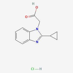 2-(2-cyclopropyl-1H-1,3-benzodiazol-1-yl)acetic acid hydrochloride