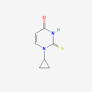 molecular formula C7H8N2OS B1523273 1-Cyclopropyl-2-sulfanyl-1,4-dihydropyrimidin-4-one CAS No. 1235439-16-3