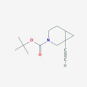 molecular formula C13H19NO2 B15232733 Tert-butyl1-ethynyl-3-azabicyclo[4.1.0]heptane-3-carboxylate 